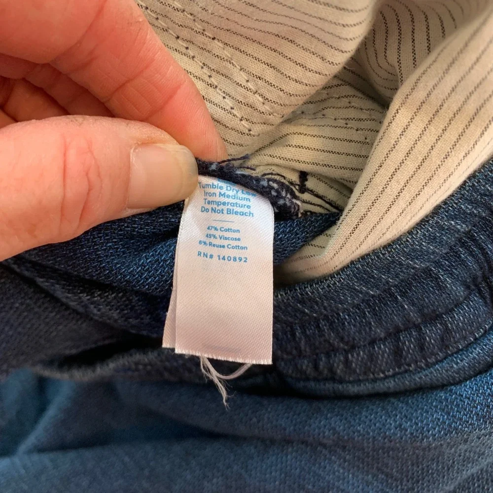 Marine Layer Mens Saturday Beach Pants Indigo Blue Cotton Viscose XL Comfort